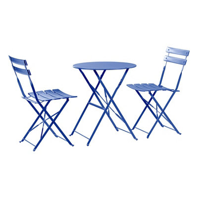 Harbour Housewares 2 Seater Sussex Bistro SetRoundNavy