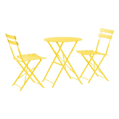 Harbour Housewares 2 Seater Sussex Bistro SetRoundYellow