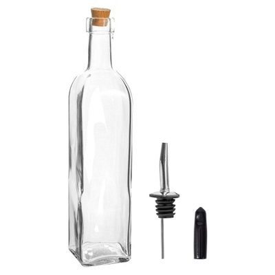 Argon Tableware Olive Oil Pourer Bottle With Cork Lid - 500Ml