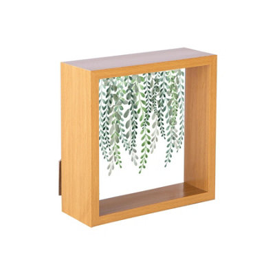 Nicola Spring 3D Deep Box Photo Frame - 6 X 6" - Wood Light