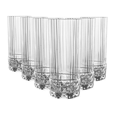 B&Q -  America '20S Highball Glasses400MlClearPack Of 6