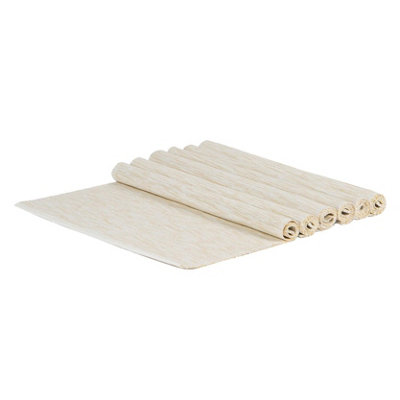 Nicola Spring Cotton Fabric PlacematsNaturalPack Of 6 from B&Q