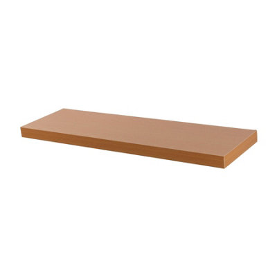 Harbour Housewares 100Cm Floating Wall ShelfBrownPhoto Gallery Bookshelf Wall Shelves For Storage & Display from B&Q