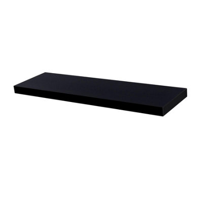 Harbour Housewares 100Cm Floating Wall ShelfBlackPhoto Gallery Bookshelf Wall Shelves For Storage & Display from B&Q