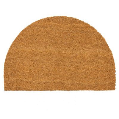 Nicola Spring Half Moon Coir Door Mat60 X 40CmClassic Indoor Outdoor Floor Mat Dirt Trapper Rug Non Slip Doormat from B&Q