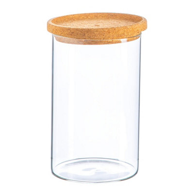 Argon Tableware Scandi Storage Jar With Cork Lid - 1 Litre