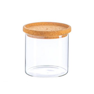 Argon Tableware Scandi Storage Jar With Cork Lid - 550Ml