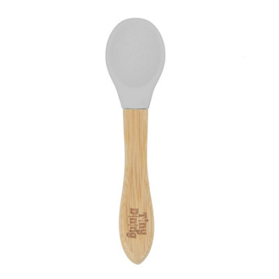 Tiny Dining Children's Bamboo Silicone Tip SpoonGrey from B&Q