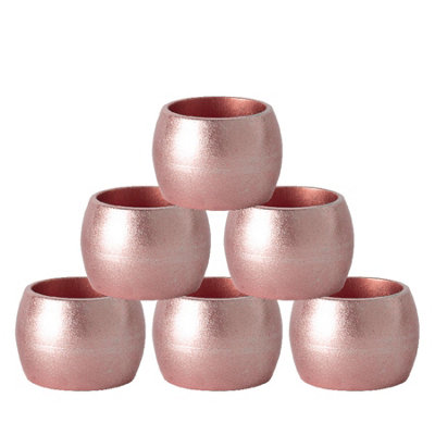 B&Q -  Metallic Napkin Rings4.5CmRose GoldPack Of 6