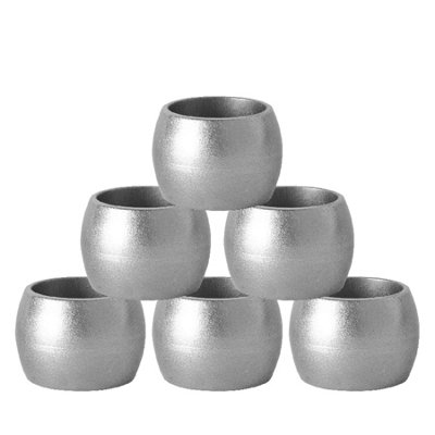 B&Q -  Metallic Napkin Rings4.5CmSilverPack Of 6
