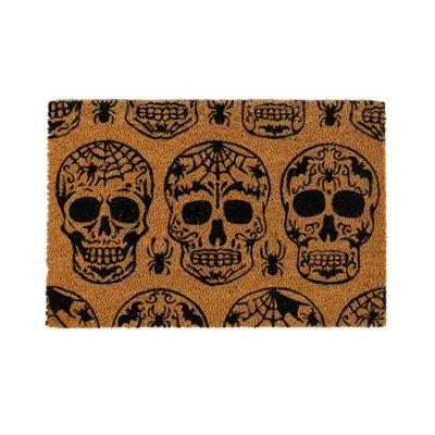 Nicola Spring Coir Door Mat60 X 40CmDay Of The DeadIndoor Outdoor Floor Mat Dirt Trapper Rug Non Slip Backing Doormat from B&Q