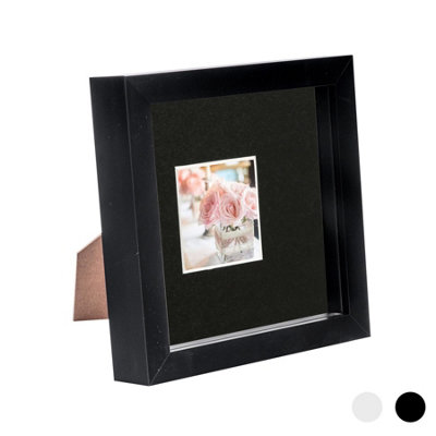 Nicola Spring 3D Box Photo Frame - 6 X 6" With 2 X 2" Mount - / Black