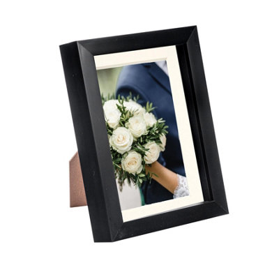Nicola Spring 5 X 7" Photo FrameBlack/ivory Mount3D Photo Frame Picture Frame Box Portrait Display Case (20 X 15Cm) from B&Q