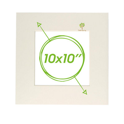 Nicola Spring Ivory Picture Mount For X 10" Frame - Photo X 6" Size 10