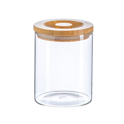 Argon Tableware Scandi Storage Jar With Wooden Lid - 750Ml