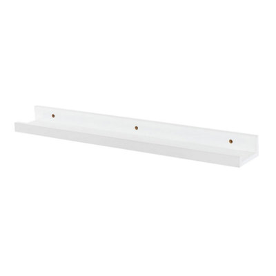 Harbour Housewares Floating Picture Ledge ShelfWhite 57Cm Mdf Wall Mounted Display For PhotosFrames & Décor from B&Q