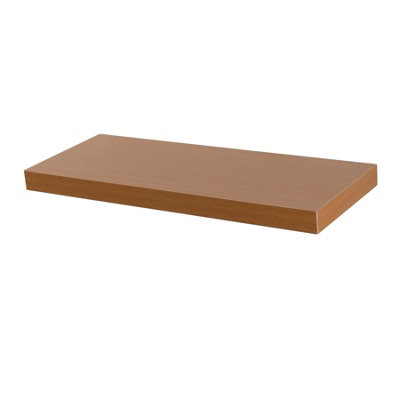 Harbour Housewares 60Cm Floating Wall ShelfBrownPhoto Gallery Bookshelf Wall Shelves For Storage & Display from B&Q
