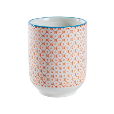 Nicola Spring Hand-Printed Tumbler280MlOrange from B&Q