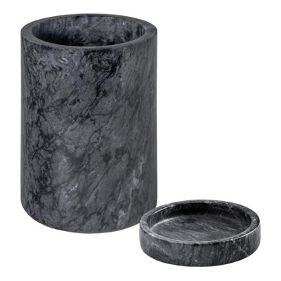 B&Q -  2 Piece Marble Wine Bottle Coaster & Cooler SetBlack