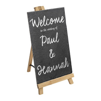 Argon Tableware Wooden Table Easel & Slate Board Set from B&Q