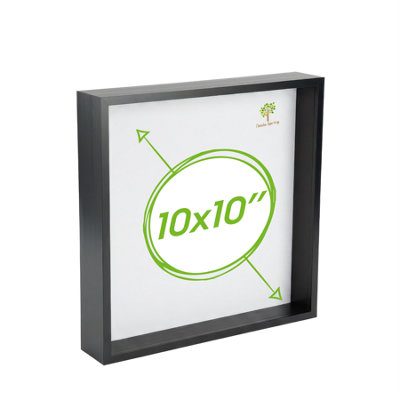 Nicola Spring 3D Deep Box Photo Frame - 10 X 10" - Black
