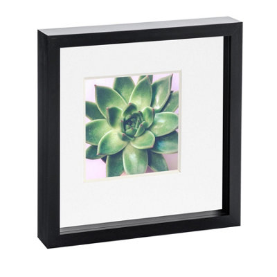 Nicola Spring 10 X 10" Photo FrameBlack/white Mount3D Photo Frame Picture Frame Box Portrait Display Case (53 X 53Cm) from B&Q