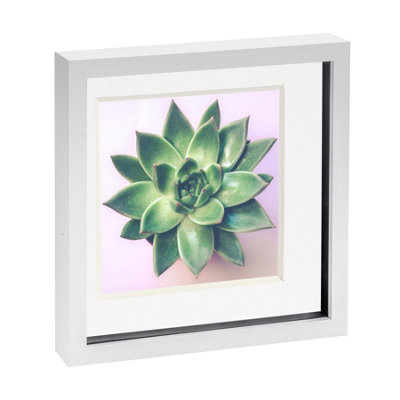 Nicola Spring 10 X 10" Photo FrameWhite/white Mount3D Photo Frame Picture Frame Box Portrait Display Case (53 X 53Cm) from B&Q