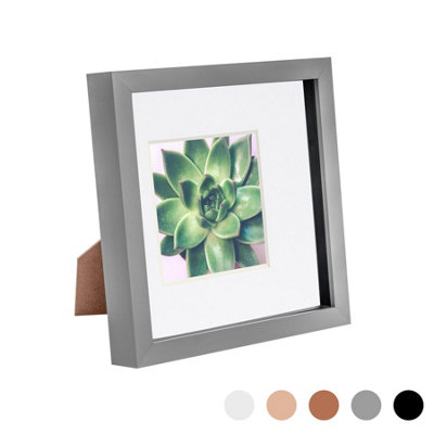 Nicola Spring 8 X 8" Photo FrameGrey/white Mount3D Photo Frame Picture Frame Box Portrait Display Case (22.5 X 22.5Cm) from B&Q
