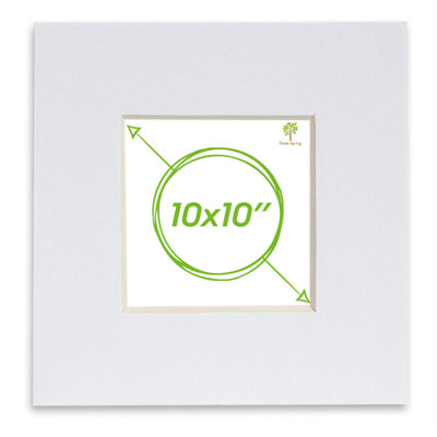 Nicola Spring White Picture Mount For X 10" Frame - Photo X 8" Size 10