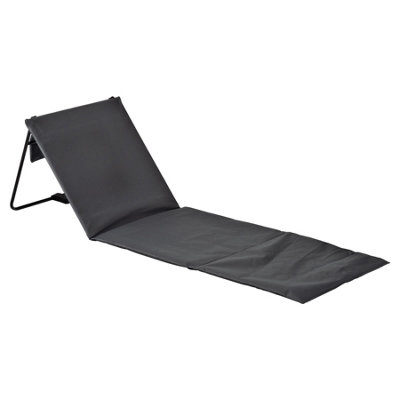 Harbour Housewares Folding Beach LoungerGrey from B&Q