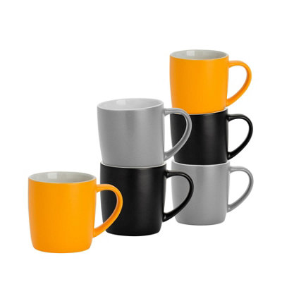Argon Tableware 350Ml Matt Coloured Coffee Mugs SetScandiCeramic Stoneware Latte Cappuccino Cups Hot Chocolate Cups from B&Q