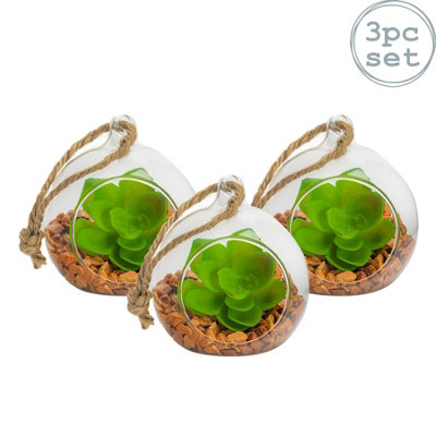 Nicola Spring Hanging Glass Terrariums8CmClear from B&Q