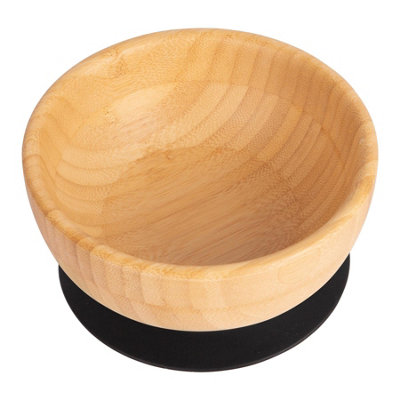Tiny Dining Bamboo Suction BowlBlackNon-Slip Bamboo Self-Feeding Baby Weaning Bowl Infant Dining Tableware from B&Q