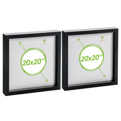 B&Q -  3D Box Photo Frames20 X 20"BlackPack Of 2