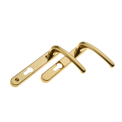 Era Windsor Espag Handle (92mm Centres)Hardex Gold from B&Q