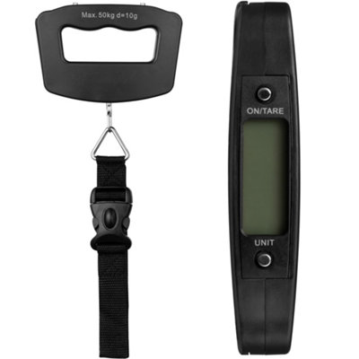 Hardys Digital Luggage ScalesBacklit Lcd DisplayStrap Fits SuitcaseBackpackBagErgonomic Handheld110Lbs/50Kg Capacity from B&Q