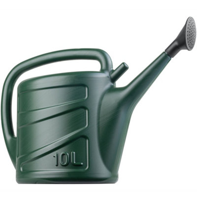 Hardys 10L Watering CanDetachable Rose Head SprinklerLong StemWraparound HandleIndoor Plant & Outdoor GardenGreen from B&Q