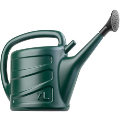 Hardys 7L Watering CanDetachable Rose Head SprinklerLong StemWraparound HandleIndoor Plant & Outdoor GardenGreen from B&Q