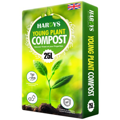 Hardys 25L Young Plant CompostAdded John Innes No.1Ideal For Seedlings & CuttingsLoam Based4 Week FeedIndoor & Outdoor from B&Q