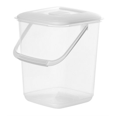 Hardys 10L Food ContainerKitchen Cupboard & Pantry Dry Food StorageAirtight LidBpa Free Clear Plastic29Cm X 23Cm X 23Cm from B&Q