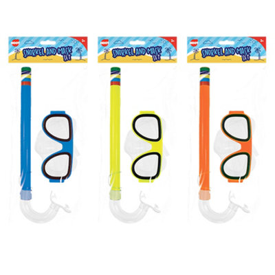 Hardys Kids Snorkel Set - Mask And Snorkel For Swimming & Surface Diving, Easy Adjustable Strap, Soft, Comfortable Mouthpiece
