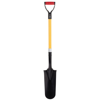 Hardys Drainage And Fence Post Spade 1150 mmFibreglass & Carbon Steel Newcastle Style Grafting Hole With Tapered HeadYellow from B&Q