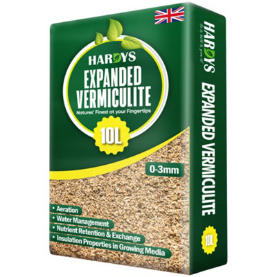Hardys Vermiculite 10LNaturalNon-Toxic Soil Amendment & Compost AdditiveIncreases Aeration And Moisture Management from B&Q