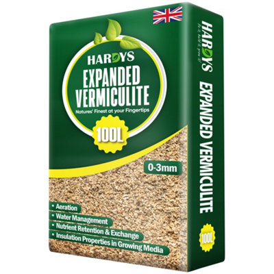 Hardys Vermiculite 100LNaturalNon-Toxic Soil Amendment & Compost AdditiveIncreases Aeration And Moisture Management from B&Q