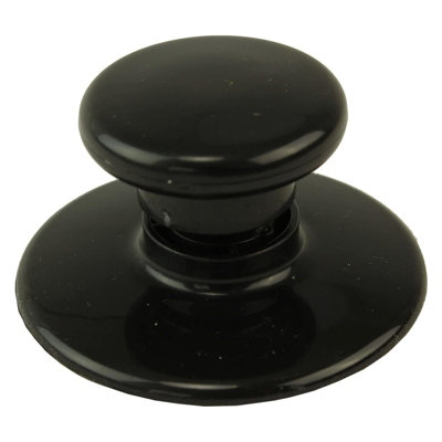 Spares2Go Universal Glass Lid Knob & Safety Skirt For 1.5L 3L 3.5L 5.5L 5L 6.5L Round & Oval Slow Cookers (Black) from B&Q