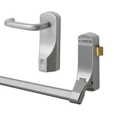 Exidor 296 Single Door Panic Bar With Lever Operated Outside Access Device from B&Q
