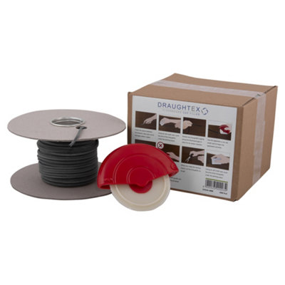 Draughtex Floorboard Draught Excluder Insulating Gap Filler Thin (4mm Width40 Metre Roll) from B&Q