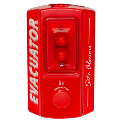 FMC Fire Equipment Evacuator Sitemaster Push Button Site Alarm from B&Q