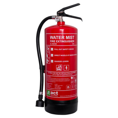 Act Fire 6Ltr Water Mist Fire Extinguisher