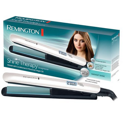 Remington Shine Therapy Hair Straightener With Advanced Ceramic Coating Infused Moroccan Argan Oil For Sleek & Smooth Glide from B&Q